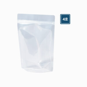 투명 스탠드 지퍼백 – 4호